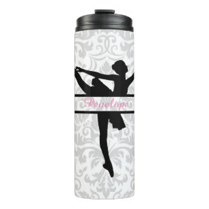 Personalized Ballerina Silhouette Thermal Tumbler