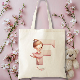 Personalized Ballerina Tote Bag