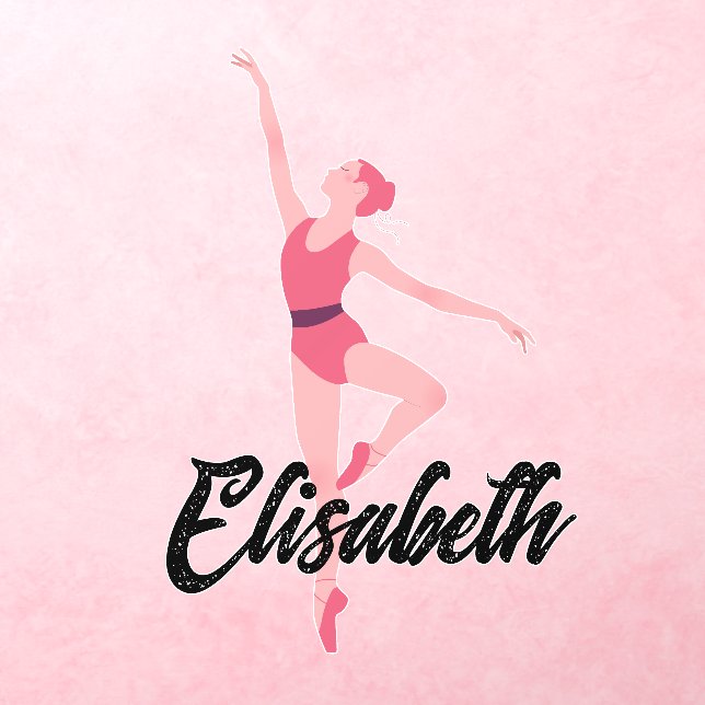 Personalized Ballerina Wall Decal | Custom Name  (Insitu 3)