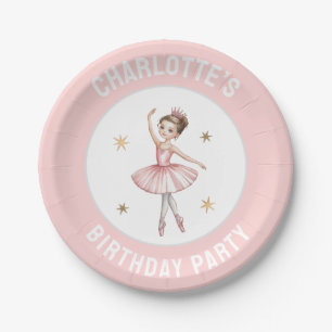 Personalized ballet Ballerina Birthday Party Paper Plates