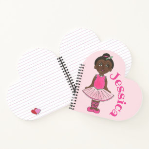 Personalized Ballet Ballerina Dance Teacher Pink Notebook