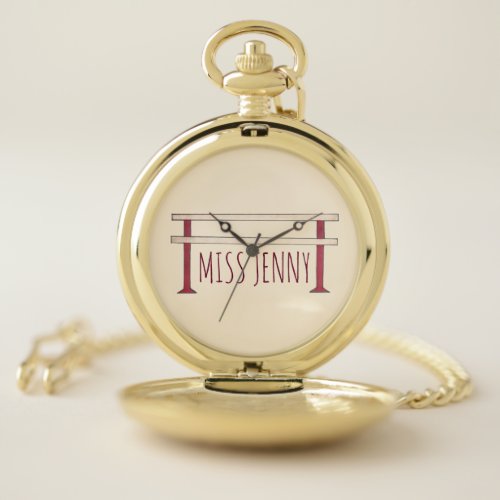 Personalized Ballet Barre Ballerina Dance Teacher Pocket Watch