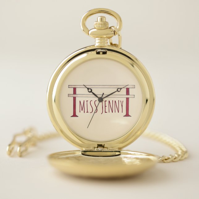 Personalized Ballet Barre Ballerina Dance Teacher Pocket Watch (Inside)