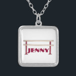 Personalized Ballet Barre Dance Dancer Necklace<br><div class="desc">Necklace features an original dance-themed illustration of a ballet barre. Simply personalize for a unique gift for your favorite dancer or dance teacher.</div>