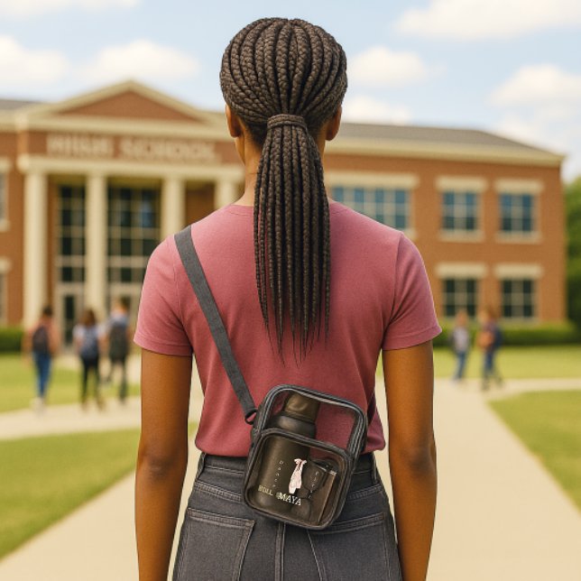 Personalized Ballet Dance First Think Later Clear Crossbody Bag (Insitu (School))