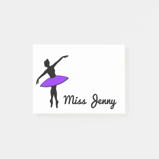 Personalized Ballet Dance Teacher Gift Post-Its Post-it Notes (Front)