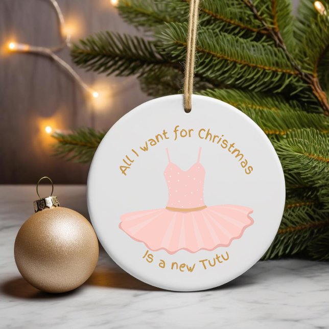 Personalized Ballet Dancer gift, Customized Tutu  Ceramic Ornament (Creator Uploaded)