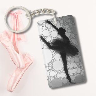 Personalized Ballet Dancing Ballerina Keychain