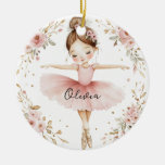 Personalized Ballet Girl Ceramic Ornament