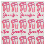 Personalized Ballet Pink Pointe Toe Shoes Dance Fabric
