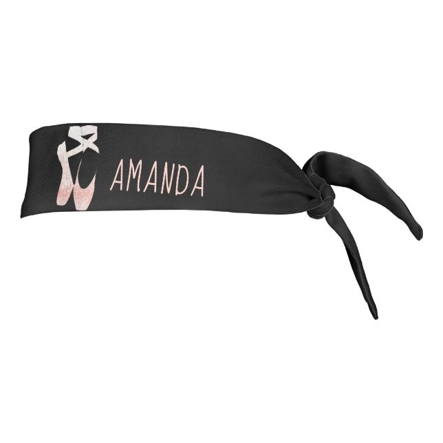 Personalized Ballet Shoes Headband Custom Name (Rotate 90)
