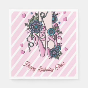 Personalized Ballet Shoes Napkins