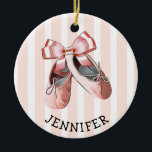 Personalized Ballet Slippers Christmas Ornament<br><div class="desc">Personalized Ballet Slippers Christmas Ornament</div>