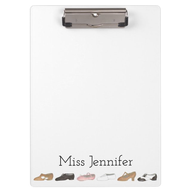 Personalized Ballet Tap Acro Lyrical Dance Teacher Clipboard (Front)