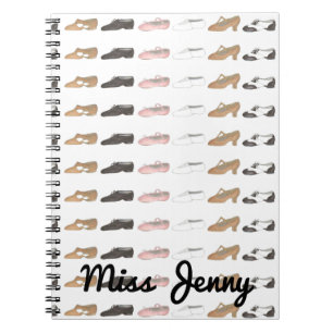 Personalized Ballet Tap Jazz Dance Shoes Teacher Notebook