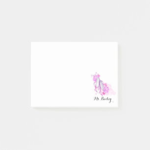 Personalized Ballet Teacher Watercolor Post-it Notes