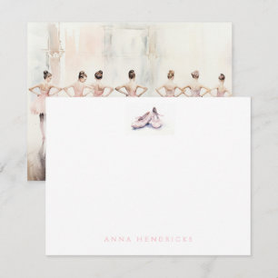 Personalized Ballet Thank You Note Card Stationery