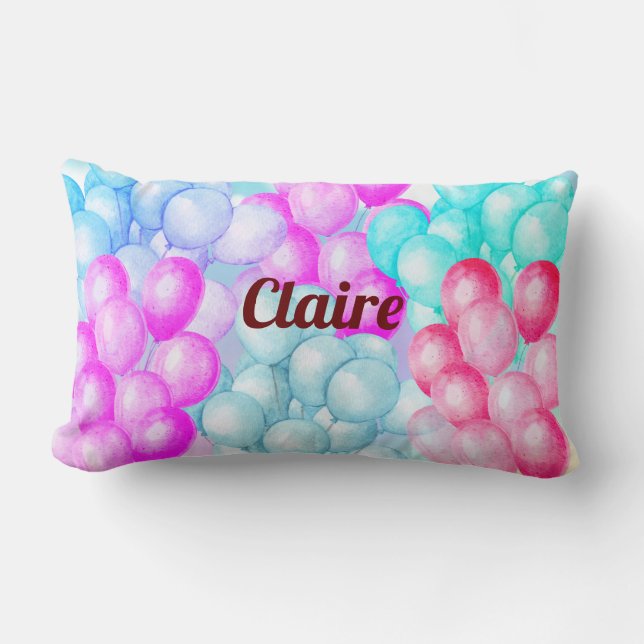 Personalized Balloon Lumbar Pillow (Front)