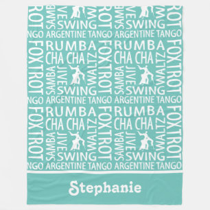 Personalized Ballroom Dancing Fleece Blanket