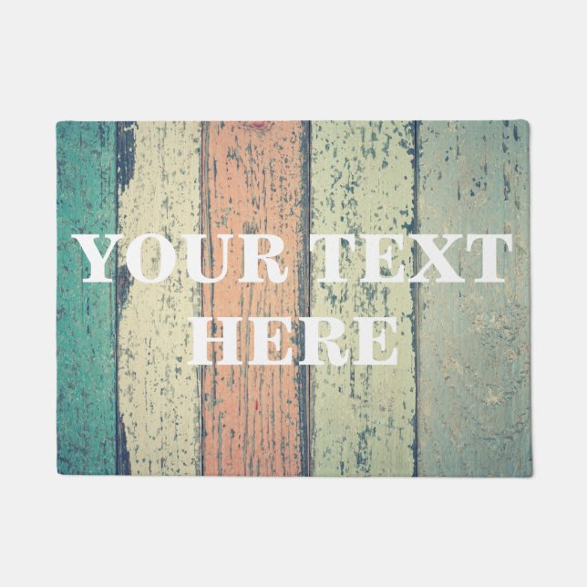 Personalized Bamboo Wood Doormat (Front)