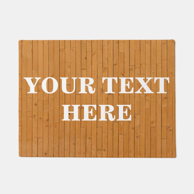 Personalized Bamboo Wood Doormat (Front)