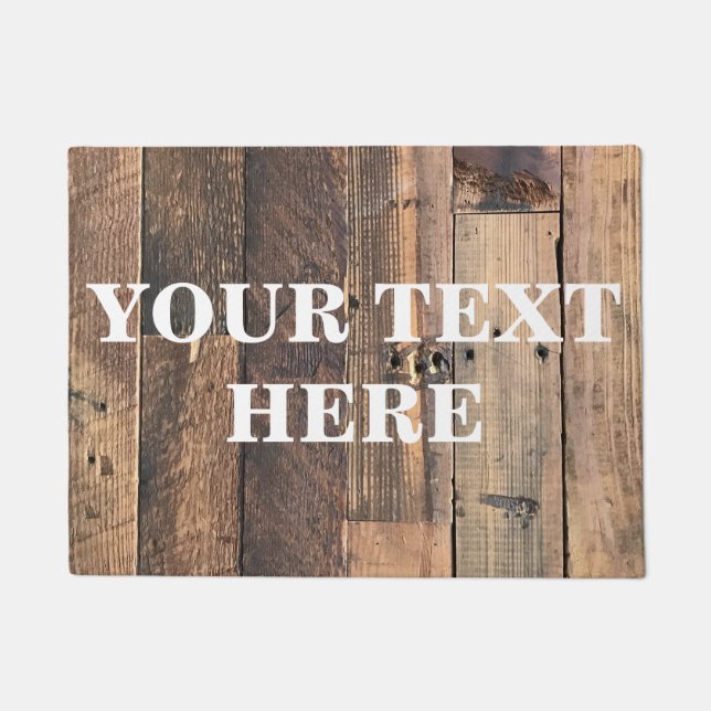 Personalized Bamboo Wood Doormat (Front)