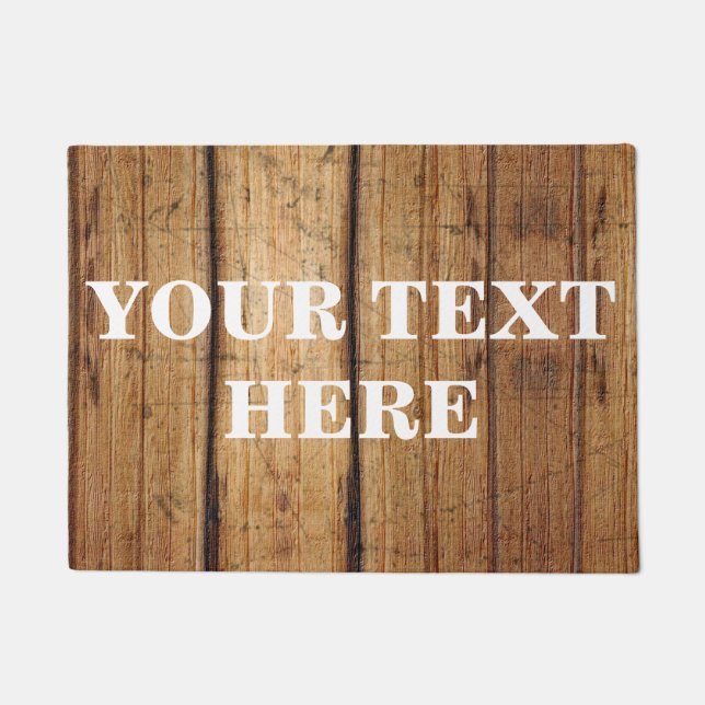 Personalized Bamboo Wood Doormat (Front)