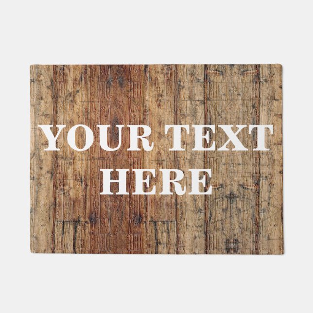 Personalized Bamboo Wood Doormat (Front)