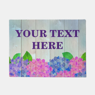 Personalized Bamboo Wood Wooden Background Doormat