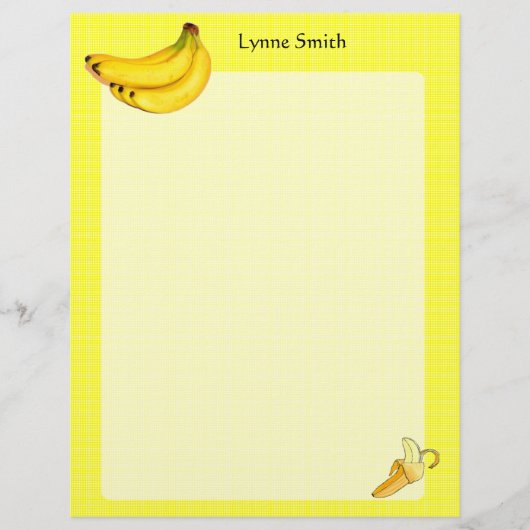 Personalized Bananas Letterhead (Front)