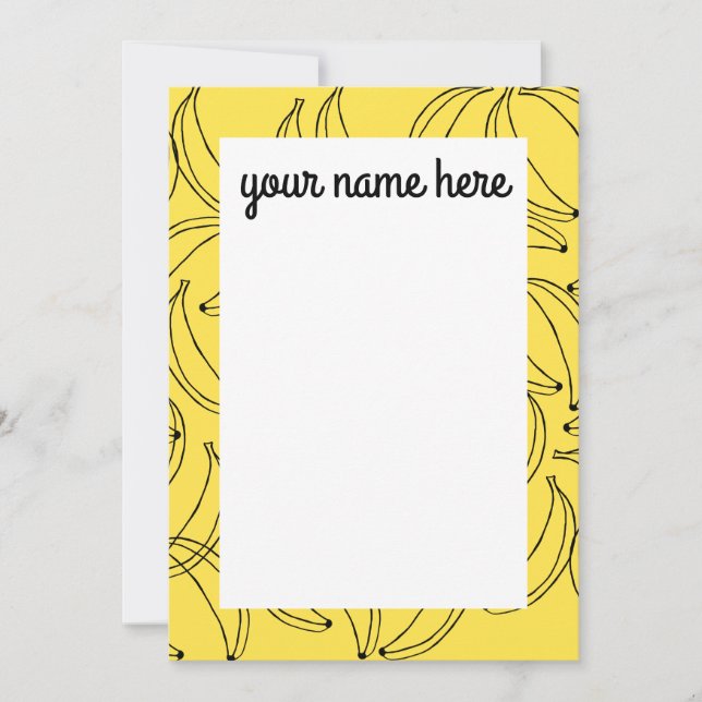 Personalized Bananas Notecards (Front)