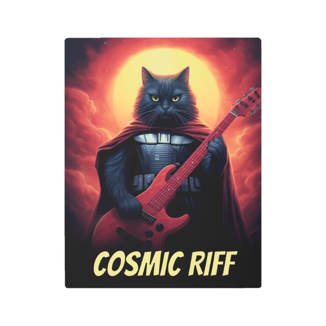 Personalized Band Room Poster | Funny Sci-Fi Cat (Front)