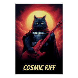 Personalized Band Room Poster   Funny Sci-Fi Cat