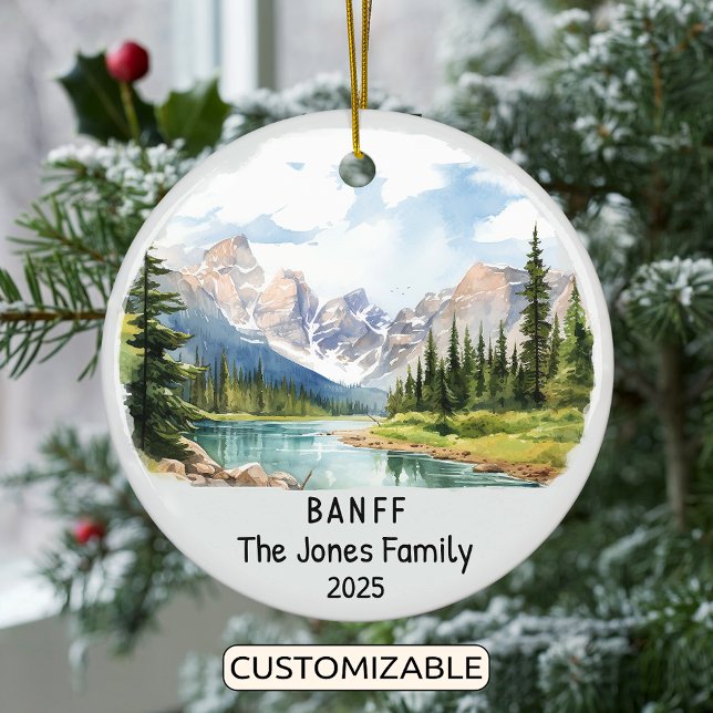 Personalized Banff Ornament, Canada Ceramic Ornament (Creator Uploaded)