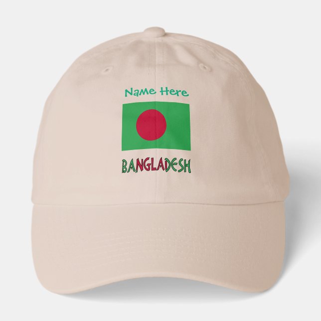 Personalized Bangladesh Flag Hat (Front)