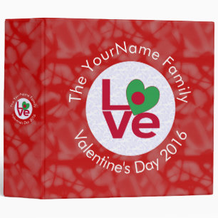 Personalized Bangladeshi Red LOVE Flag Binder