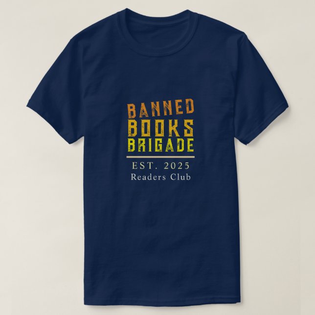 Personalized Banned Book Typography Bold Statement T-Shirt (Design Front)
