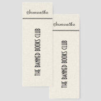 Personalized Banned Books Club Beige Linen