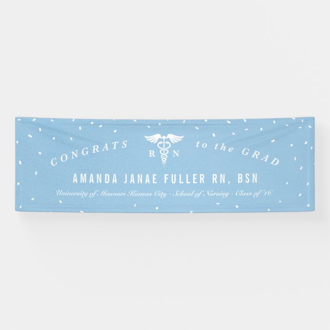 Personalized Banner for Nurse Graduation Party (Horizontal)