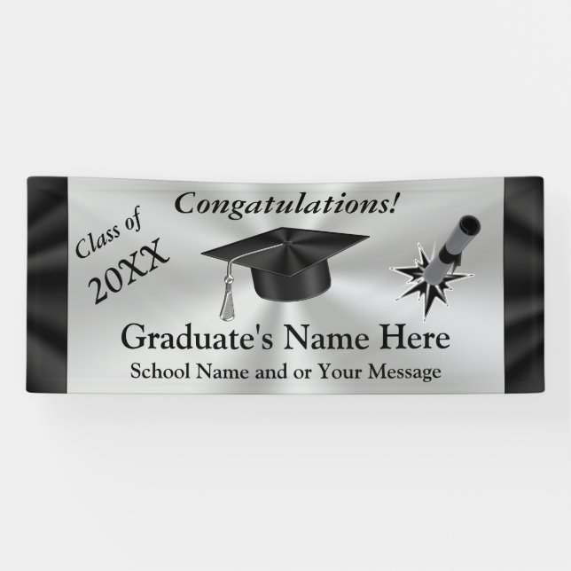 Personalized Banners for Graduation, YEAR and NAME (Horizontal)