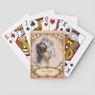 Personalized Banshee Bride and Groom Wedding Favor Poker Cards