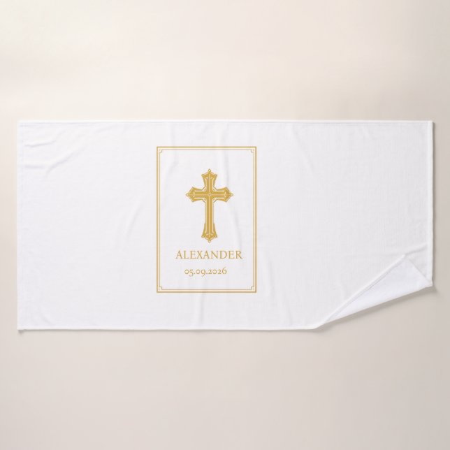 Personalized baptism bath towel (Bath Towel)
