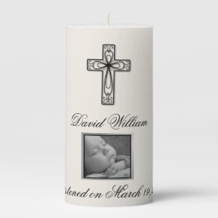 Personalized Baptism Candle With Name and Photo