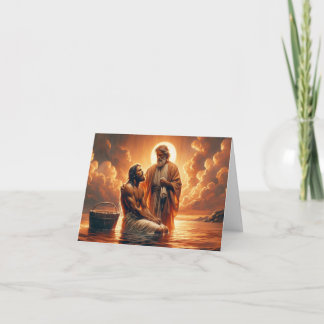 Personalized Baptism-Jesus being baptized by John Card