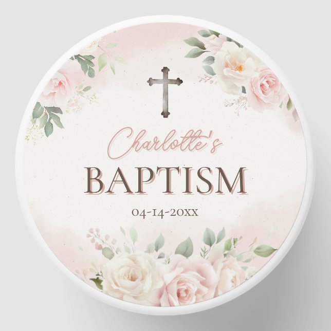 Personalized Baptism Party Favor  Mini Candle Favors (Front)