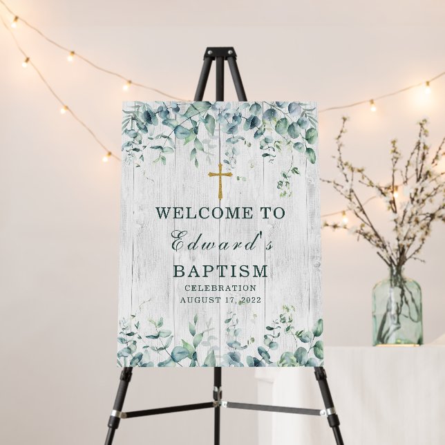 Personalized  Baptism Welcome Sign  (In Situ (Stand))