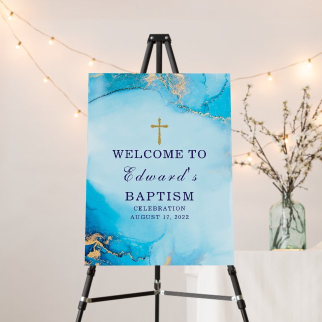 Personalized  Baptism Welcome Sign  (In Situ (Stand))