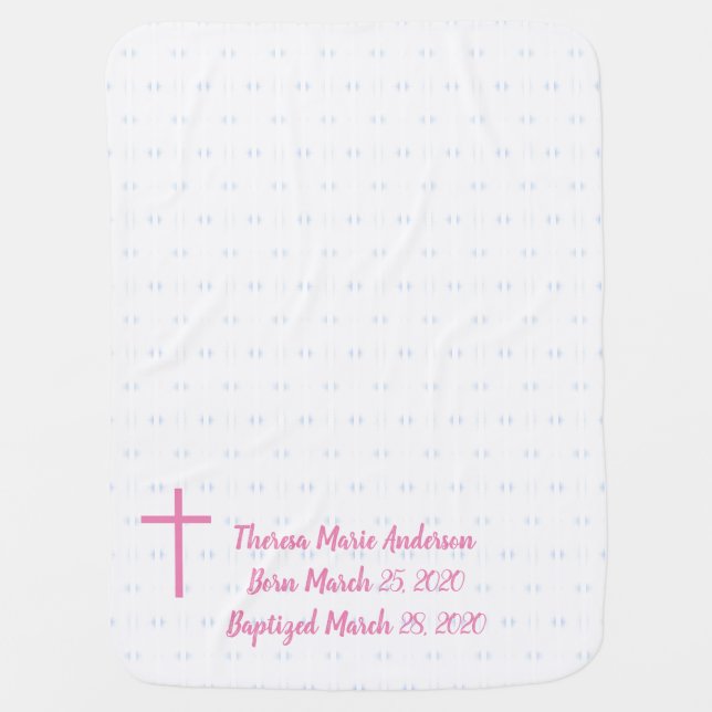 Personalized Baptismal Blanket (Front)