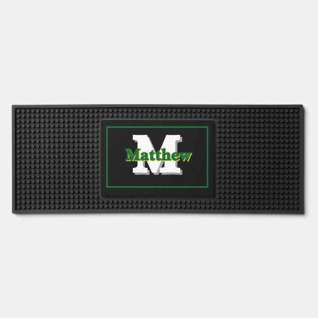 Personalized Bar Mat - Custom Name Design (Front)