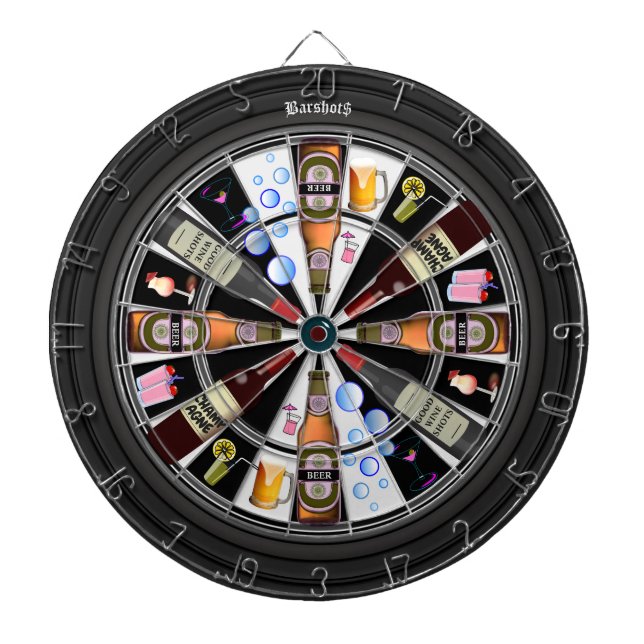 Personalized Bar Shots Multi-Drink Target 2.0 Dart Board (Front)